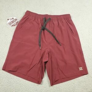 Dixxon Chad Shorts Mens Small Maroon Burgundy Hybrid FLAW Lined Elastic Waist